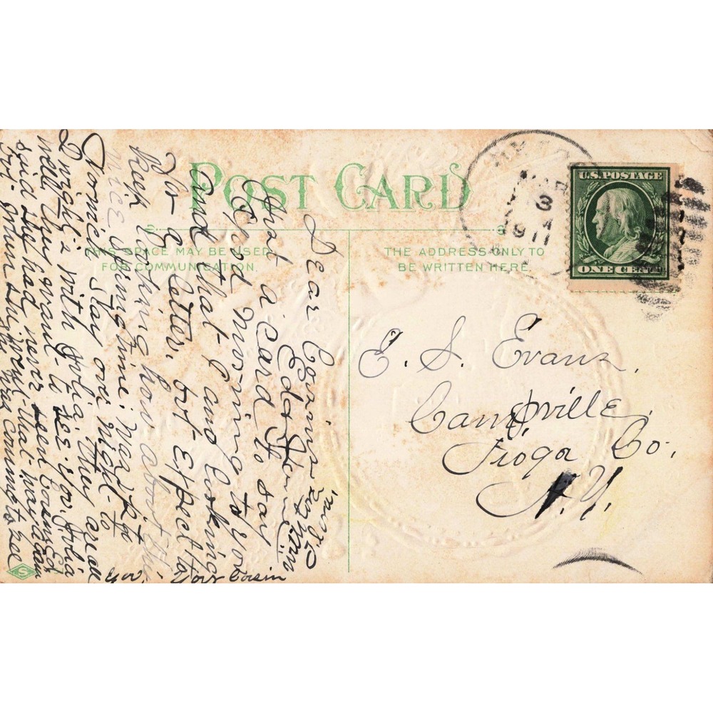 Vintage 1911 St Patricks Day Postcard Blarney Castle Erin Go Bragh Embossed VG - Picture 2 of 2